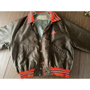 Vintage DeLong 90s Nylon Bomber Jacket XL Workwear USA